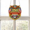 Diamond Painting Single-Sided Acrylic Land of The Free Hanging Pendant Sun Catcher for Home Garden Wall Door