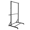 [US Local Warehouse] Mobile Freestanding Vertical Bike Rack with Locking Casters & 6 Hooks Bicycle Storage Vertical Bike Storage Stand Holds Up To 5 Bikes Height Adjustable for Garage Basement & Home