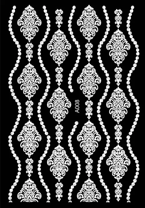 White Nail Art Sticker Laser Gold Metal Stripe Line Tape Self-Adhesive Transfer Foils Decals 3D DIY Manicure Tips Decoration