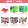 (US Local)2D DIY Butterfly Irregular Shaped Drilling Diamond Painting Clock Art Craft
