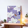 (40x50cm)Gold Foil Canvas Hot-stamped Floral Designs 5D DIY Diamond Painting Kit with Inner Frame