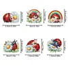 (US Local)6Pcs Ladybug Diamond Painting Fridge Magnet Diamond Art Magnets Decals Kit