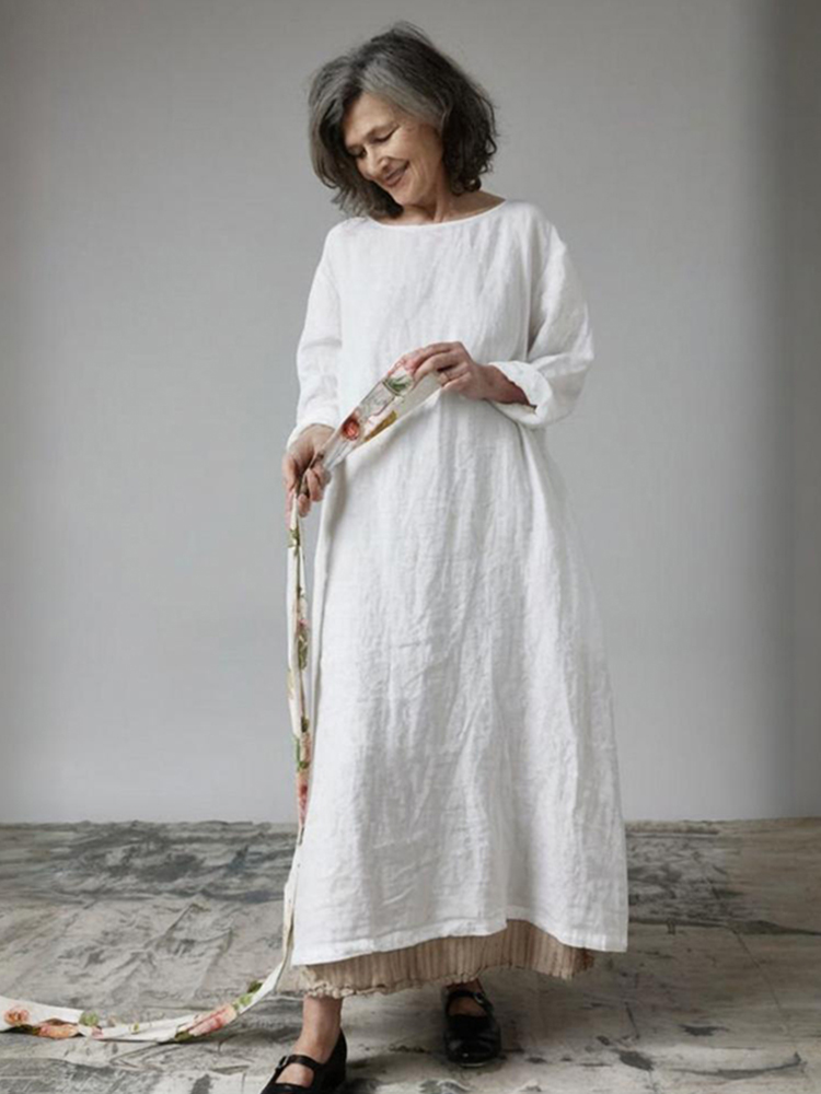 Women's Linen Maxi Dress