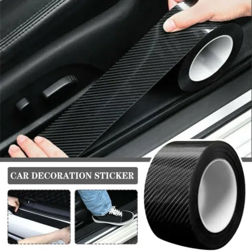 Dronehint Carbon Fiber Car Parts Door Sill Protector Scuff Plate Trim Sticker Accessories (For: Acura) Parts