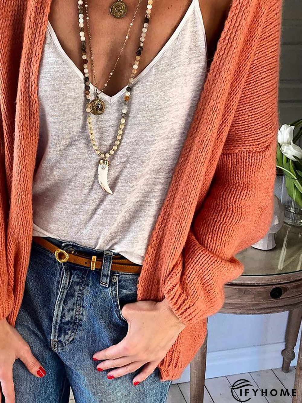Knitted Casual Solid Sweater coat | IFYHOME