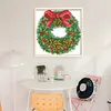 Xmas Wreath - 9CT Partial Beaded Cross Stitch Kit(21x21cm)