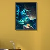 (US Local)Beauty and Tiger- Round AB Drills Diamond Painting(45x60cm)