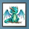 >SALE<5D DIY Full Round Drill Diamond Painting Young Dragon Kit Home Decor 30x30cm
