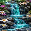 (US Local)Waterfall-11CT Stamped Cross Stitch Kit(40x70cm)