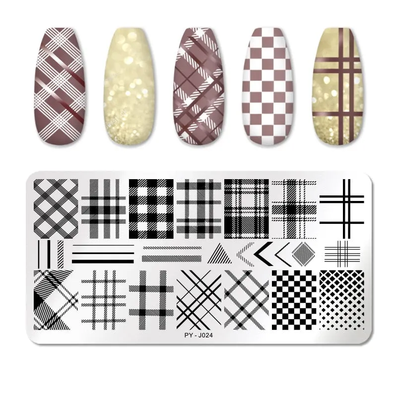 PICT YOU Nail Stamping Plates Flower Plant Pattern Nail Art Plate Stencil Stainless Steel Line Pictures Theme Image Plates Mold-Nail Inspo