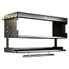 Wall-Mounted Kitchen Storage Cabinet with Pull-Down Double-Layer Shelf Carbon Steel Spice Rack Organizer for Utensils Food Prep & Countertop Organization