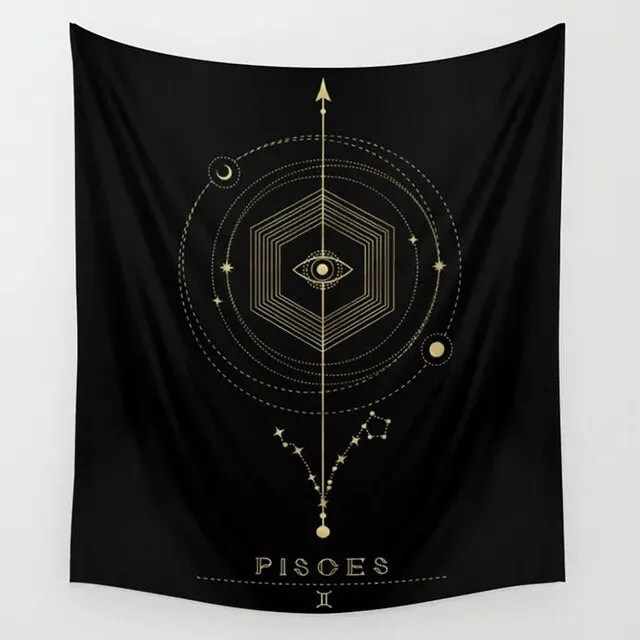 Tarot Tapestry Boho Tapestry Wall Hanging Moon Phase Magic Hand Tapestries Bedroom Decor Bedspread Cover Sun Moon Wall Decor