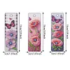 (US Local)3Pcs Flower DIY Irregular Shaped Diamonds Diamond Art Bookmark Craft Kit
