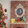 Diamond Painting Christmas Snowman Wall Clock