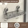 Glacier Pattern Transparent Shower Storage Rack Punch-Free Suction Cup Shelf