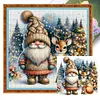 (Multi Style)Goblin And Aniaml-Full Embroidery 3 Strands 11CT Stamped Cross Stitch-45*45CM