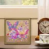 Butterfly DIY Special Shape Double sided Print Clear Diamond Art Kit Wooden Framed Diamond Painting Kit(22x22cm)