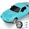 Blinkbuddy 1:18 Pro Drift RC Car (Gyro Version) 2.4GHZ Mx-5 RC High Performance ESC Gyr, Rechargeable 4WD RC Rally Car with Flashing Headlights Remote Control Toy