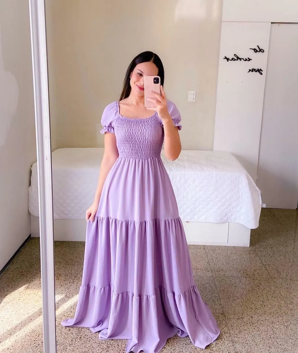 Brownm Brownm New Spring And Summer Women's Dress A Word Broken Shoulder Long Pure Fairy Dress