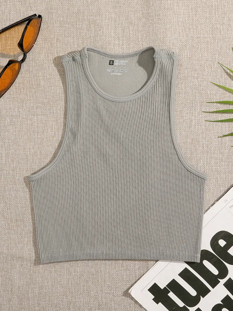 Churchf Churchf Hot Style Sports Yoga Top Nylon Fitness Running Moisture And Sweat-Breathing Seamless Knit Vest