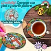 6Pcs/set Diamond Painting Wooden Snowman Coaster Cup Cushion With Holder