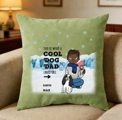 This is What a Cool Dad Looks like Custom Pillow