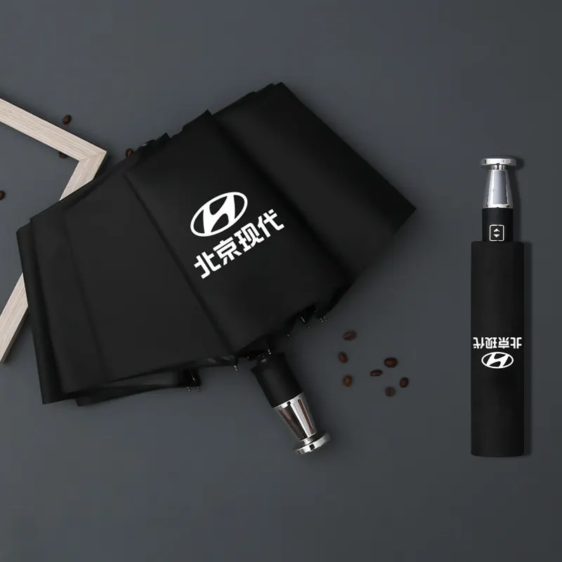  VIP business folding 10-bone black plastic umbrella