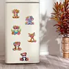 (US Local)6Pcs Acrylic Animals And Flowers Diamond Art Fridge Magnet for Car Mailbox Decor