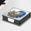 Feathers Leather Diamond Painting Notecard Box 5D DIY Diamond Art Note Box