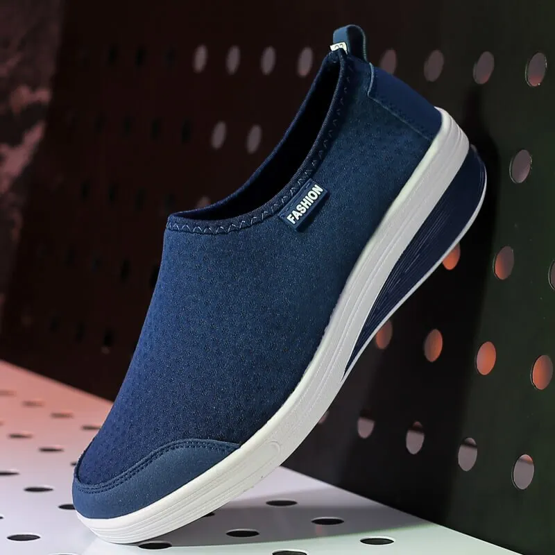 MWY Women Chunky Sneakers Casual Vulcanize Shoes Breathable Mesh Wedge Shoes Platform Trainers Women Zapatillas De Mujer
