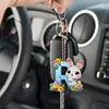 (US Local)PET Double Sided Special Shaped Easter Alphabet DIY Diamond Painting Keychain