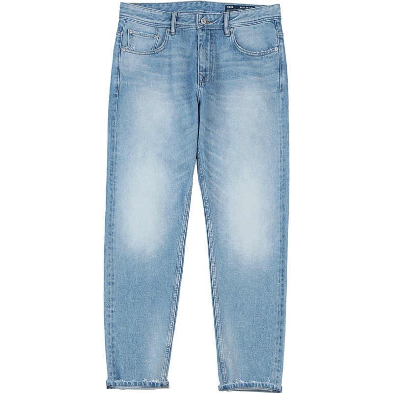 SIMWOOD 2021 Autumn New Regular Straight Jeans Men Fashion Ripped Casual Denim Trousers Plus Size Brand Clothing SK130189