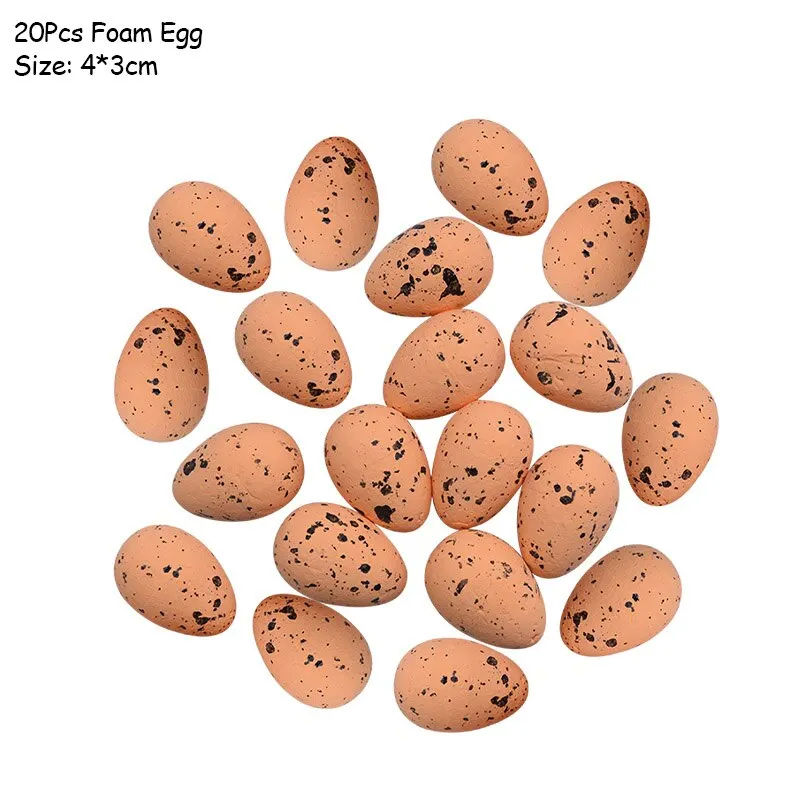 DIY Easter Decoration Eggs Styrofoam Foam Ball Happy Easter Decorations For Home Kids Easter Party Gifts Handmade Ornaments