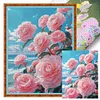 Camellia-11CT Stamped Cross Stitch Silk Thread 61*82cm/24.02*32.28in(Big Size)