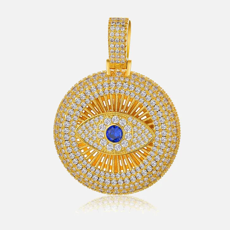 Iced Hip Hop Demon Eyes Pendants Bling Bling Necklaces