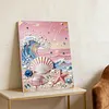 Beach and Waves DIY Pearl Painting Kit with Frame 30x40cm Pearl Gem Paintings Picture Arts Craft for Adults Beginners Gift Home Wall Decor