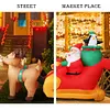 Christmas Inflatable Santa Claus on Reindeer Sleigh for Party Lawn Outdoor Yard