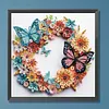 Butterfly Wreath-Special Shaped Diamond Painting Kit