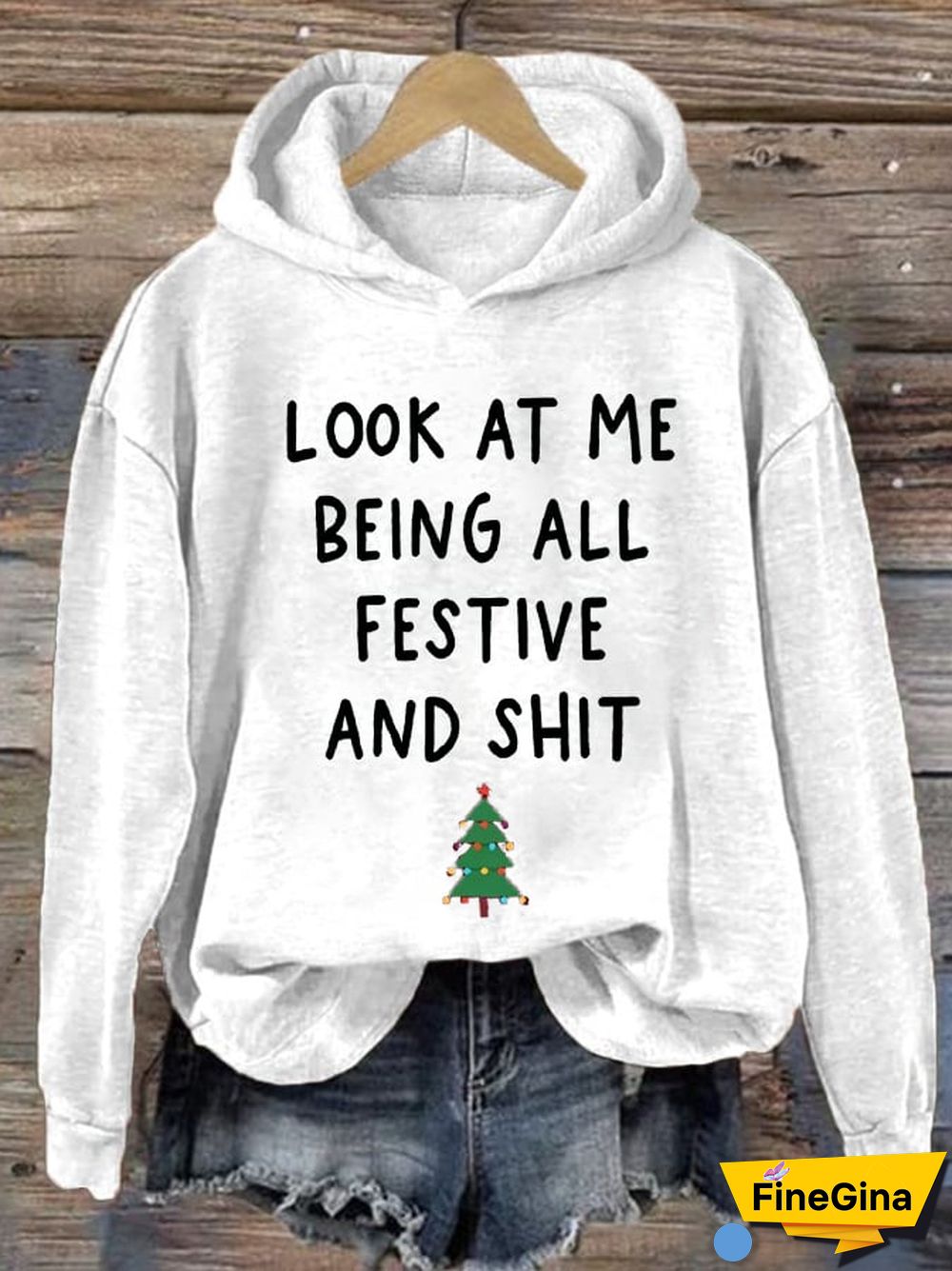 Women's Christmas Red Casual Print Sweatshirt