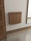 Wall-Mounted Folding Bench Showering Chair Entryway Walnut Rubber Wood Stool