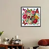 Diamond Painting-DIY Crystal Rhinestone Skull and Butterfly