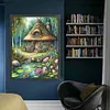 >SALE<Mushroom House Printed Cross Stitch Kit 50x65cm DIY 11CT Thread Art Needlework