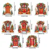 8Pcs Double Side Effect Acrylic Special Shaped Christmas Theme Xmas Trees Hanging Pendant Kits