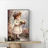 >SALE<5D DIY Full Square Drill Diamond Painting Girl Kit Home Decor Art 20x30cm