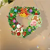 DIY Special Shaped Diamond Painting Wall Decor Wreath Hanging Kit(Love Snowman Cookie Man)