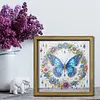 Diamond Painting Wooden Double-Sided Butterfly Ornaments Kit with Photo Frame Desktop