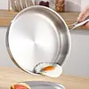 316 Stainless Steel Frying Pan With Lid Household Uncoated Cookware Non-Stick Even-Heating Flat Bottomed Skillet Suitable for Fried Egg Steak