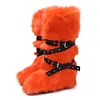 Women's Hot Trendy Y2K Style High Tube Lace-Up Furry Snow Boots