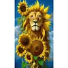Diamond Painting-DIY Full Round Drill Sunflower Lion(40*70CM)
