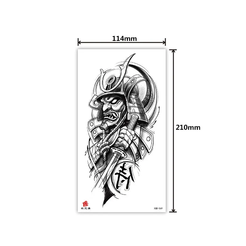 Tattoo Applique Arm Men and Women Small Full Arm Waterproof Tattoo Sticker Symbol Totem Animal Skull Text Tattoo Sticker